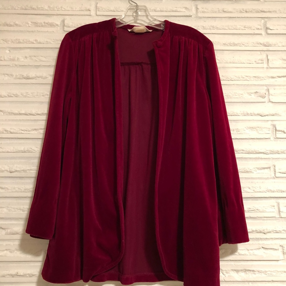 Red Velvet Cardigan